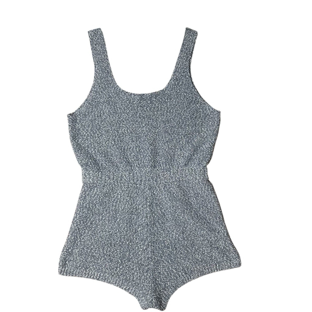 Free People Beach NWOT Womens Gray Declan Sweater Romper LG Relaxed Fit Cotton - Picture 3 of 6